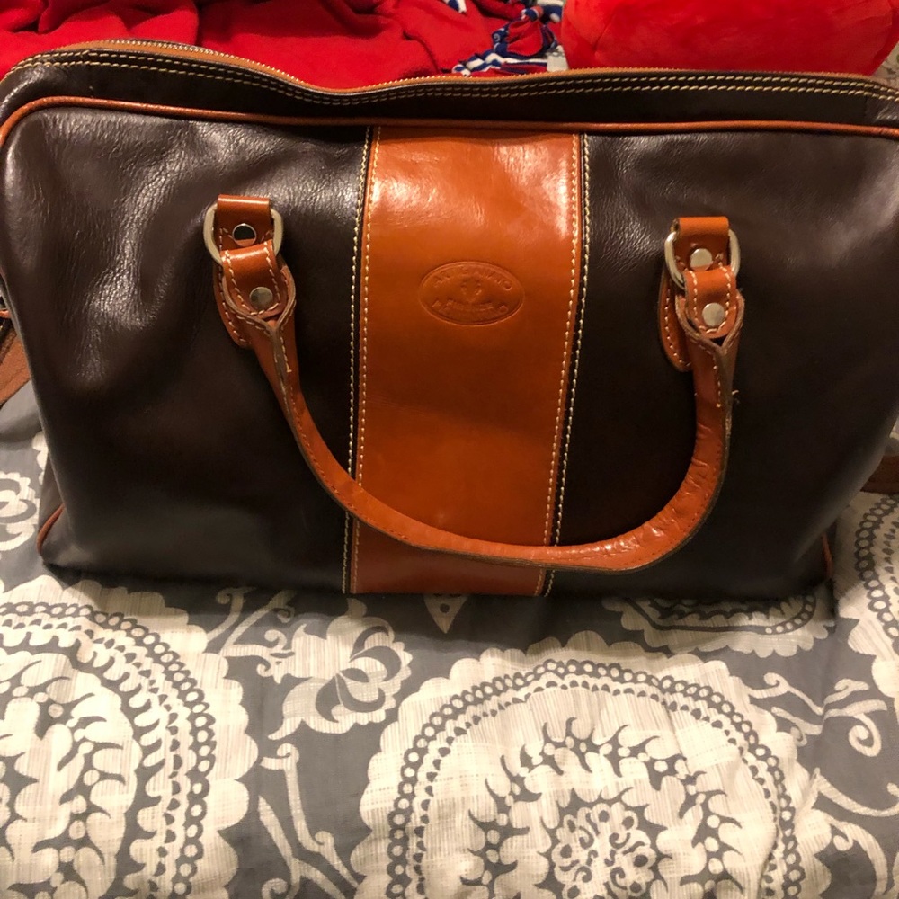 Florence Italian Leather Overnight Bag